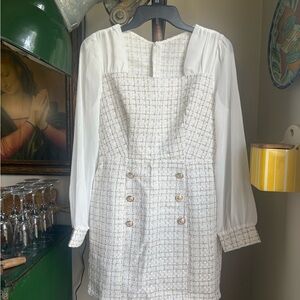 SHEIN White Midi Dress with Elegant Design